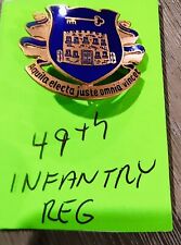 U.S. Army WW2 Era Vintage pin back 49th Infantry regimant picture