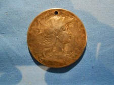 French military shooting and marksmanship prize medal, well worn, stamped ARGENT