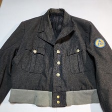 1960's German ZS wool blousan bomber jacket  Civil Protection Cold War Small 