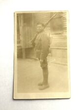 WW1 WWI armed Soldier Photo Post Card picture