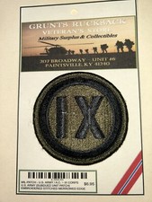 U.S. ARMY - IX CORPS / BDU - COMBAT SUBDUED (Sew-On) MERROWED EDGE UNIT PATCH