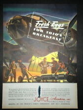 1943 LOADING BOMBER WITH BOMBS FRESH EGGS FOR TOJO WWII vintage Trade print ad picture