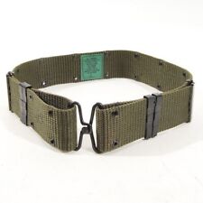 US Military Vietnam Era Nylon OD Green Pistol Belt Brass Buckle Belt Large NEW picture