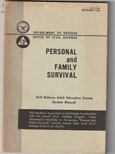 1967 Civil Defense Family Survival book fallout atomic bomb + warning letter picture
