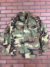 US Military BDU Cold Weather Coat Jacket Woodland Camouflage XS Small Regular picture