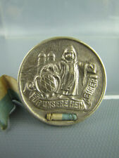 Vintage Pressed Tin Für Unsere Heimkehrer German Pinback Medal WWII picture