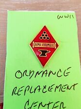 US Army WW2 era vintage unit insignia pin Ordnance Replacement center picture