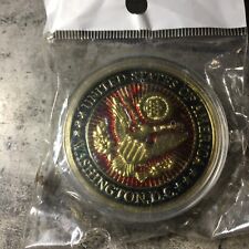 WASHINGTON, D.C. Challenge Coin plated 22KT GOLD 1.50