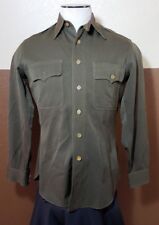 VTG early WW2 ARMY Officers Military Gabardine Chin strap Shirt Sol Frank 1940s  picture