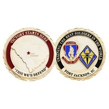 ARMY FORT JACKSON TRAINING THE BEST SOLDIER IN THE WORLD 1.75" CHALLENGE COIN