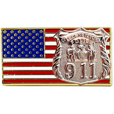PBX-013-C City of New York Police Department Officer American Flag Pin picture