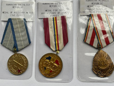 Romania communist People's republic LOT OF 3 MILITARY MEDALS