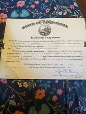 Original State Of California Appointment Document To Edward G. Matthias Corporal picture