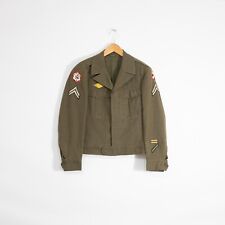 WW2 US Army Ike Jacket Wool Dress Uniform Size 38 - 8th Army Western Pacific picture