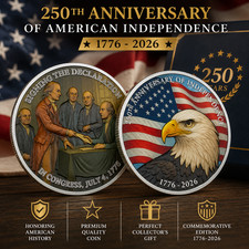 1776-2026 250th Anniversary American Independence Commemorative Coin Bald Eagle