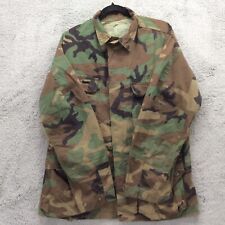 US Military Issue Jacket Coat Shirt Medium Regular Army Ripstop Button Camo picture