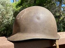 WW II WW2 US Original Helmet Shell Field Gear Equipment Fixed Bale Front Seam FB picture