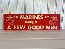 Vintage The Marines Are Looking A Few Good Men Marines Bumper Sticker Reflective picture