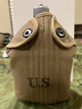 WW1 US Army M1910 Canteen Cover w Canteen - Brauer 1918 picture