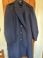 US AIR FORCE Coat Mens 45S 1971 Wool Serge Trench Dress Overcoat Military USAF picture