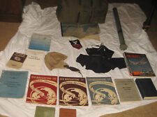 WW2 U.S. Navy radio Crewman flight bag,restricked maps with case,helmets, logs picture