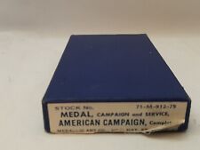 WW2  1941 1945 US Army Military American Theater Campaign Medal Award box picture