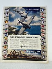 VTG Original WW2 Pilots Of 24 Nations Train In Texans Poster Rare picture