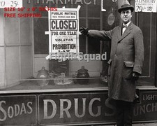 WW2 8x10 Photo Closed Prohibition - Photo - 18th Amendment Vintage O7406