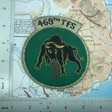 Patch , US 469th Tactical Fighter Sq THE BRAVE BULLS , USN , PATCH , H1