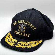 U.S. Navsuppact Souda Bay Ball Cap Hat Snapback Baseball Scrambled Egg Navy picture