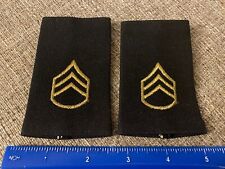 Pair US Army Staff Sergeant Enlisted Shoulder Epaulette Rank  Boards INV6455 picture