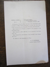 Gen. Orders No. 9, Jan 9, 1863 Army of Cumb divided 14th, 20th, 21st Army Corps