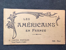 vintage World War I WWI Album 12 postcards military Americans In France 1914-17 picture