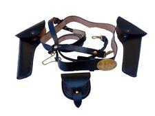 US Civil War Cavalry Officer Leather Sword Belt Cap Union Army Leather Holsters picture