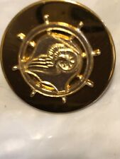 US Army Transportation Collar Disc Wings STAMPED  BRASS Pinchback Lapel Pin picture