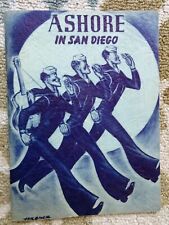 VINTAGE 1942 WWII ASHORE IN SAN DIEGO CA GUIDE BOOK FOR SAILORS IN NAVY-MILITARY picture