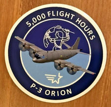 P-3 ORION 5,000 FLIGHT HOURS MILESTONE STICKER VQ VP PATRON PATROL SQUADRON