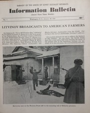 January 14, 1943 Information Bulletin No 5 Embassy USSR Litvinov US Farmers