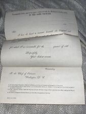 Civil War Document To The Chief Of Ordnance Washington D.C. Letter Militaria VTG picture