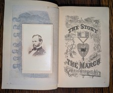 CDV Gen. William Sherman & 1865 Book Story of the Great March