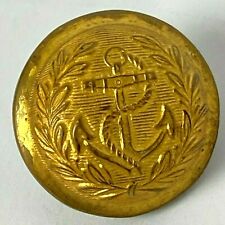 Vintage Military Navy Brass Uniform Button Anchor Unbranded 1