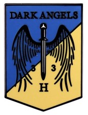 Dark Angels of Ukraine Ukrainian Emblem British Volunteer Special Forces Pin