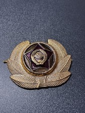 USSR NKVD Special Communications Hat Badge Soviet Enamel Cockade Vintage