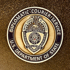 U.S. Dept. of State Diplomatic Courier Service Coin "None Swifter"