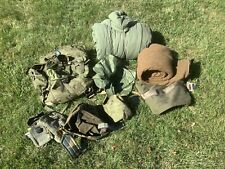Vintage Military Back Pack, Equipment Belt, Sleeping Bag, Blanket, Emergency Bag picture