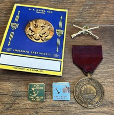 Vintage Military Insignia Pin Lot Badges Pins Army Navy AAF (lot of 5)