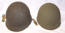 Original WWII WW2 US Rear Seam Swivel Bale Steel M1 Helmet picture