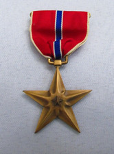 VINTAGE HEROIC ACHIEVEMENT  5 POINT STAR MEDAL RIBBON PIN BADGE