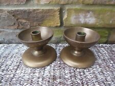 1935 Heavy 9lbs Brass Machinist Mate School Norfolk Virginia Candle Holders picture