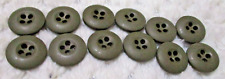 Lot of 12 US Army Military OD GREEN Fatigue BDU Uniform Buttons 3/4inch (19mm) picture